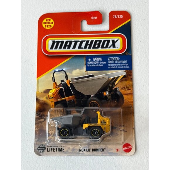 Matchbox Car MBX Lil Dumper Toy Race Cars Kids Diecast Metal 1 64 Vehicle 2025 - Picture 1 of 7